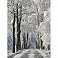SNOWY ROAD Paste the Wall Mural by Brewster 99087