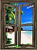 Beach Cabin Window Mural #9 