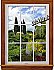 Garden Lake Window 1-Piece Peel and Stick Canvas Wall Mural