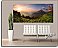 Mountain Sunrise Panoramic One-piece Peel & Stick Canvas Wall Mural Roomsetting
