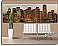 San Francisco Sunset One-piece Peel & Stick Canvas Wall Mural Roomsetting