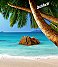 Secluded Beach Peel & Stick Canvas Wall Mural