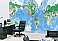 Deluxe Executive Laminated world map wall mural c900