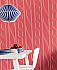 Maryam Red Modern Stripe Wallpaper