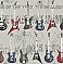 Richards Red Rock Star Guitar Stripe Wallpaper