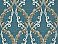 Dis Rumba Blue Scroll Damask Wallpaper