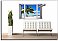 Palm View Window One-piece Peel & Stick Canvas Wall Mural