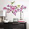 PINK FLOWERING VINE PEEL AND STICK WALL DECALS