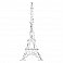 EIFFEL TOWER NEUTRAL PEEL AND STICK GIANT WALL DECALS