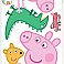 PEPPA THE PIG - PEPPA/GEORGE PLAYTIME PEEL AND STICK GIANT WALL DECALS