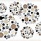 NEUTRAL FLORAL DOT PEEL AND STICK GIANT WALL DECALS