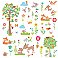 WOODLAND CREATURES PEEL AND STICK WALL DECALS
