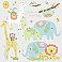 TRIBAL BABY ANIMALS PEEL AND STICK WALL DECALS
