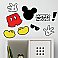 MICKEY MOUSE ICONS PEEL AND STICK WALL DECALS WITH FLOCK