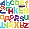 MULTICOLORED ALPHABET PEEL AND STICK WALL DECALS