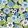 Capriana Navy Floral Burst Wallpaper