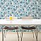 Capriana Light Blue Floral Burst Wallpaper