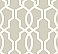 Ashford House Hourglass Trellis Wallpaper - White/Gray