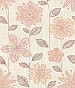 Maisie Coral Batik Flower Wallpaper