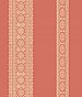 Brynn Coral Paisley Stripe Wallpaper