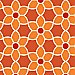 Flora Orange Geometric Floral Wallpaper