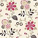 Darlene Magenta Modern Floral Trail Wallpaper