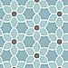 Blossom Blue Geometric Floral Wallpaper