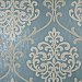 Ambrosia Teal Glitter Damask Wallpaper