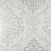 Ambrosia Silver Glitter Damask Wallpaper