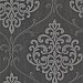 Ambrosia Charcoal Glitter Damask Wallpaper