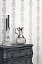 Anaconda Silver Glitter Stripe Wallpaper