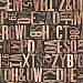 Letterpress Brown Typography Wallpaper