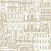 Facade Beige Vintage Blueprint Wallpaper