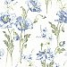 Joliet Blue Floral Wallpaper