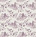 Laure Purple Toile Wallpaper
