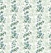 Charlise Teal Floral Stripe Wallpaper