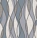 Gyro Charcoal Swirl Geometric Wallpaper