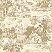 Isabella Gold Toile Wallpaper