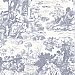 Benvolio Blue Toile Wallpaper