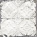 Tin Ceiling White Distressed Tiles Wallpaper