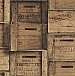 Wood Crates Brown Distressed Wood Wallpaper