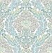 Fontaine Teal Damask Wallpaper
