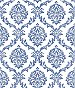 Saint Malo Blue Damask Wallpaper