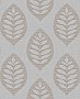 Harstad Grey Leaf Wallpaper