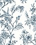 Jessamine Blue Floral Trail Wallpaper