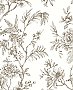 Jessamine Taupe Floral Trail Wallpaper