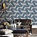 Fanciful Blue Floral Wallpaper