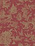 Ume Red Toile Wallpaper