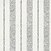 Certosa Silver Floral Stripe Wallpaper