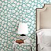 Astrid Turquoise Floral Wallpaper